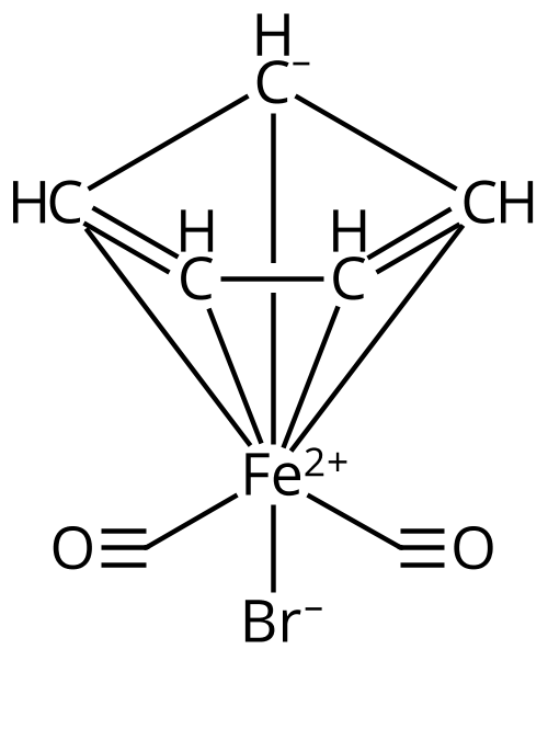 Bromodicarbonylcyclopentadienyliron - CAS:12078-20-5 - FeBrCp(CO)2, Cyclopentadienyldicarbonylironbromide, Iron, bromodicarbonyl(h5-2,4-cyclopentadien-1-yl)
